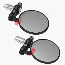 Lower round mirrors quad motor naked cafe racer