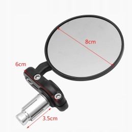 Lower round mirrors quad motor naked cafe racer