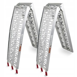 Aluminum ramps, foldable, checker plate, 2 pcs