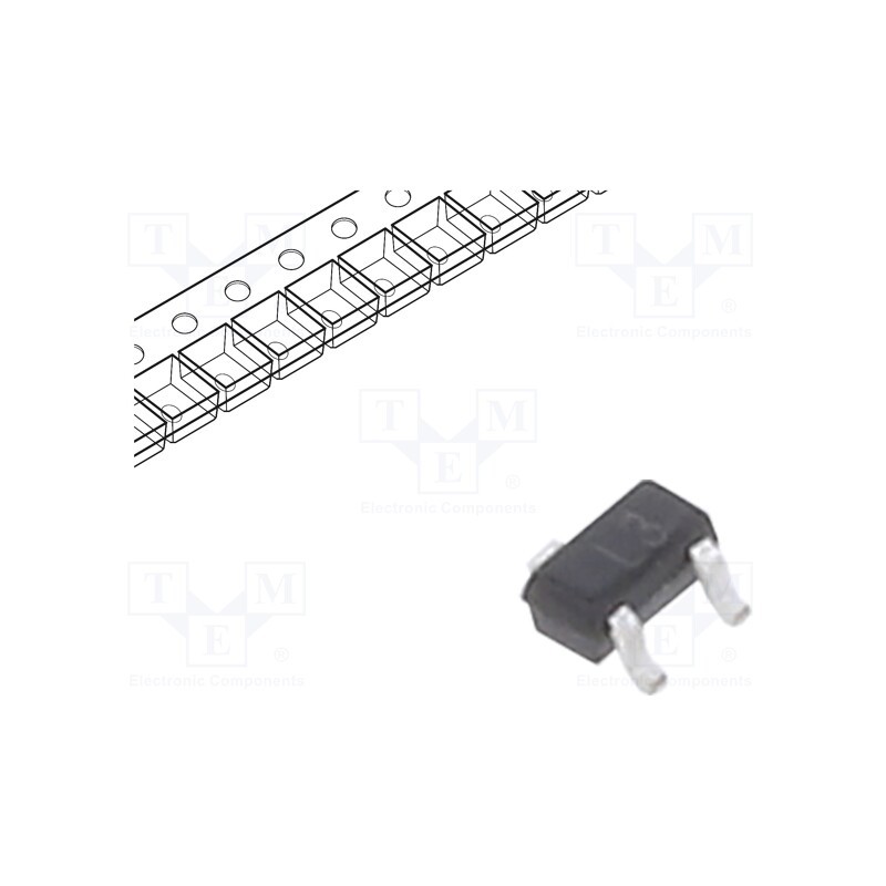 25 pcs x MICRO COMMERCIAL COMPONENTS - BAT54CT-TP - Diode: Schottky switching, SMD, 30V, 200mA, 5ns, SOT523,