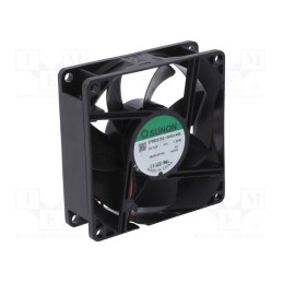 1 pcs x SUNON - EF80251S2-1000U-A99 - Fan: DC, axial, 12VDC, 80x80x25mm, 62.86m3/h, 30dBA, slide bearing