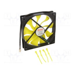 1 pcs x Akasa - AK-FN063 - Fan: DC, axial, 12VDC, 140x140x25mm, 26.01dBA, HDB, 600÷1600rpm