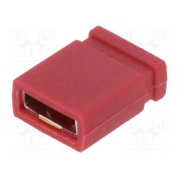 20 pcs x NINIGI - JUMPER-R-Z - Jumper, pin strips, female, closed, 2.54mm, 1x2, red