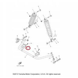 Oem sway bar bushing yamaha grizzly 550 700