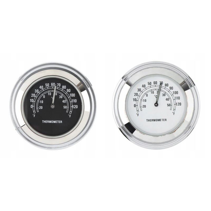 Chrome thermometer motorcycle motor quad scooter bicycle