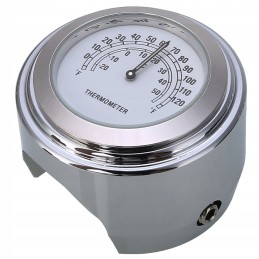 Chrome thermometer motorcycle motor quad scooter bicycle