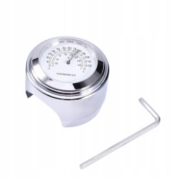 Chrome thermometer motorcycle motor quad scooter bicycle