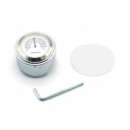 Chrome thermometer motorcycle motor quad scooter bicycle