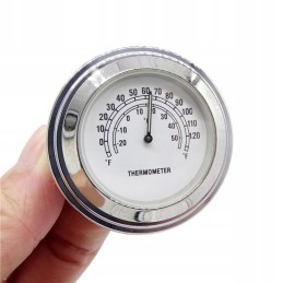Chrome thermometer motorcycle motor quad scooter bicycle