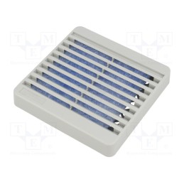 1 pcs x HAMMOND - XPFA80GY - Guard, plastic, 80x80mm, screw, with filter, grey