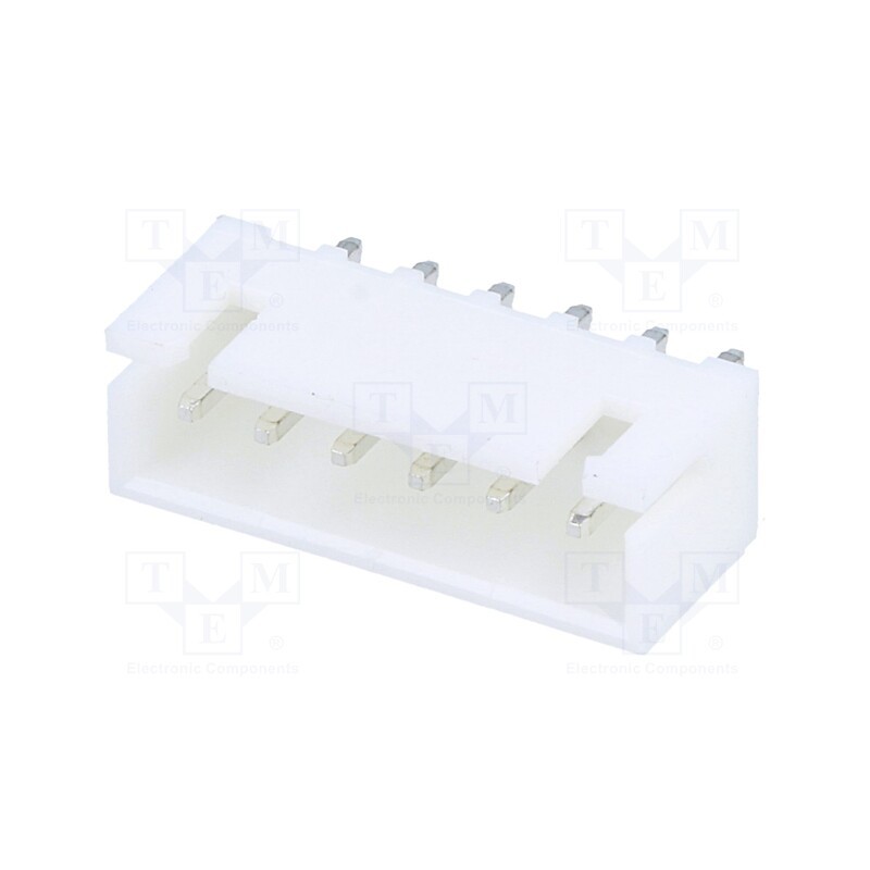 20 pcs x JOINT TECH - A2501WV-6P1 - Socket, wire-board, male, A2501, 2.5mm, PIN: 6, THT, 250V, 3A, tinned