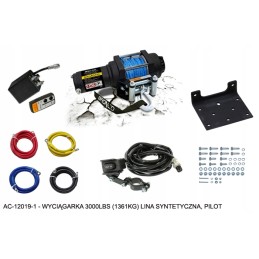 Bronco winch 1361kg synthetic rope 5 5mmx10m