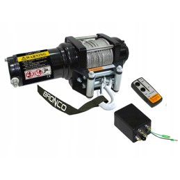 Bronco winch 1588kg steel rope 5 5mmx15 2m