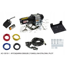 Bronco winch 1134kg steel rope 4 8mmx15 2m