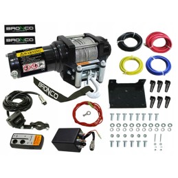 Bronco winch 1134kg steel rope 4 8mmx15 2m