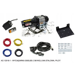 Bronco winch 1361kg steel rope 4 8mmx15 2m