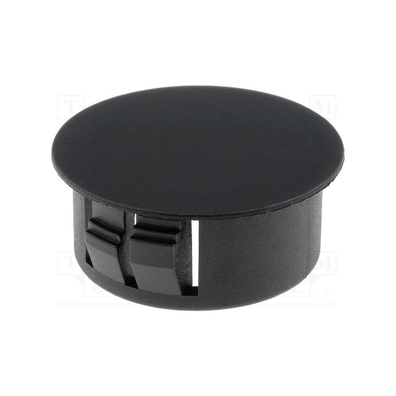 10 pcs x FIX&FASTEN - FIX-M22 - Stopper, polyamide, Wall thick: 3.3mm, H: 11mm, black, Dim: Ø25.4mm