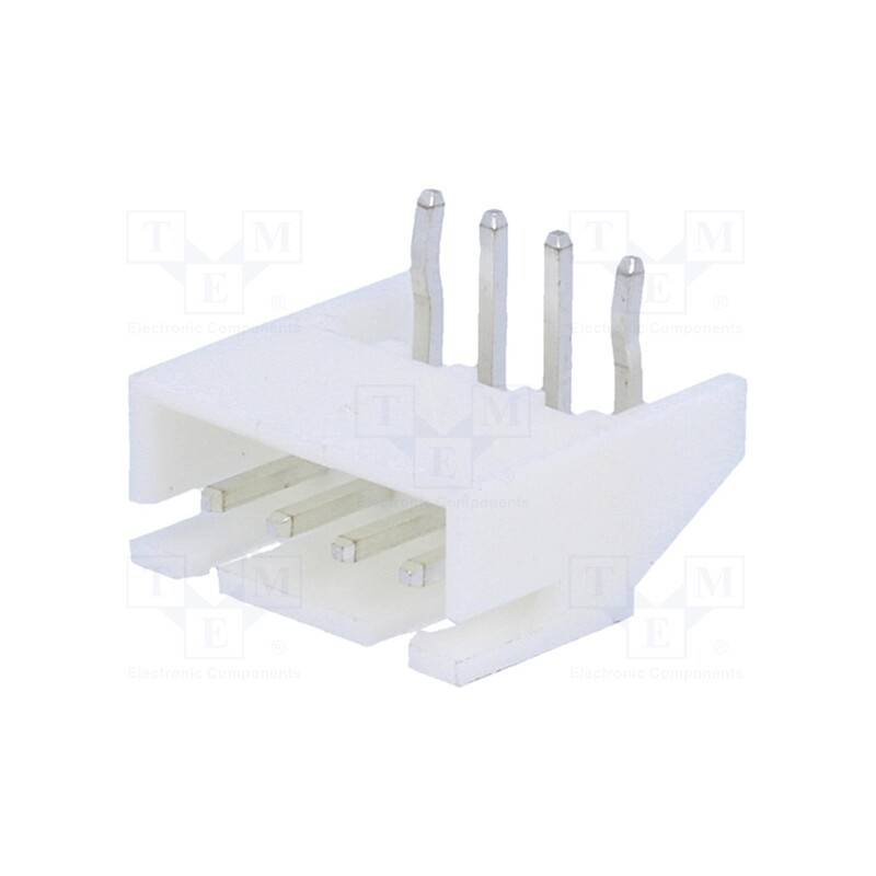 20 pcs x JOINT TECH - A2501WR-4P1 - Socket, wire-board, male, A2501, 2.5mm, PIN: 4, THT, 250V, 3A, tinned