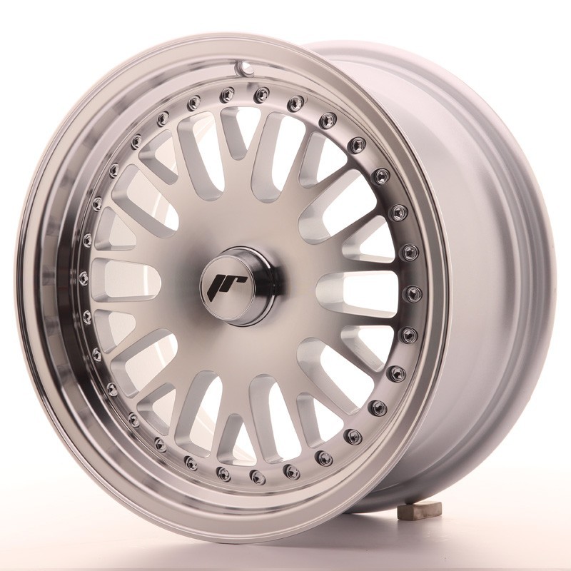 JR10 15x7 ET30 Blank Mach Silver aluminum rim