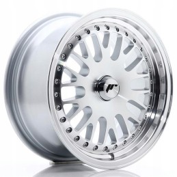 JR10 15x7 ET30 Blank Mach Silver aluminum rim