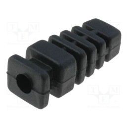 10 pcs x KRADEX - FI 4 - Strain relief, rubber, L: 22.6mm, black, Panel thick: max.2.85mm