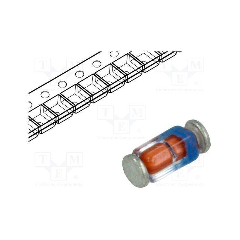 25 pcs x TAIWAN SEMICONDUCTOR - BZT55C27 L1 - Diode: Zener, 0.5W, 27V, 5mA, SMD, , MiniMELF quadro