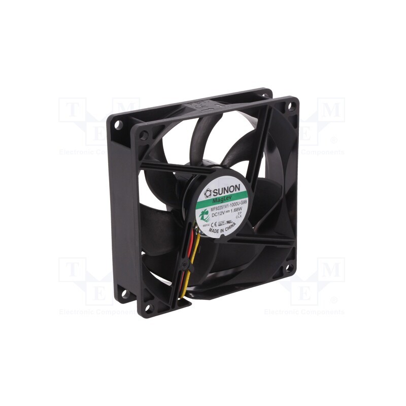 1 pcs x SUNON - MF92251V1-1000U-G99 - Fan: DC, axial, 12VDC, 92x92x25mm, 87.04m3/h, 34dBA, Vapo, 3000rpm