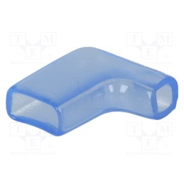 20 pcs x FIX&FASTEN - F8040UL - Terminals cover, 6.5mm, Ø: 4mm, angled, L: 17mm, natural / azure
