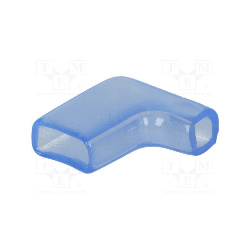 20 pcs x FIX&FASTEN - F8040UL - Terminals cover, 6.5mm, Ø: 4mm, angled, L: 17mm, natural / azure