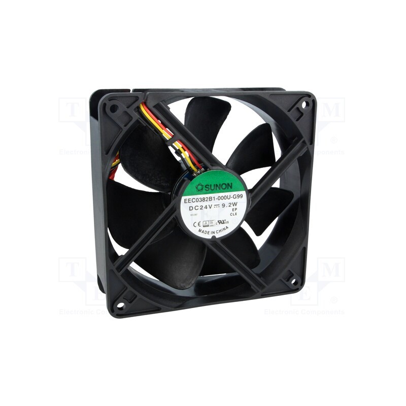 1 pcs x SUNON - EEC0382B1-000U-G99 - Fan: DC, axial, 24VDC, 120x120x38mm, 234.4m3/h, 48dBA, ball bearing