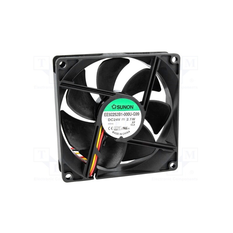1 pcs x SUNON - EE92252B1-000U-G99 - Fan: DC, axial, 24VDC, 92x92x25mm, 87.55m3/h, 34dBA, ball bearing