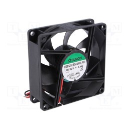 1 pcs x SUNON - EE80251BX-000U-A99 - Fan: DC, axial, 12VDC, 80x80x25mm, 76.5m3/h, 38dBA, ball bearing