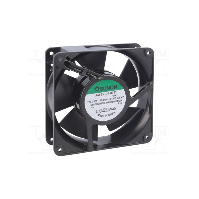 1 pcs x SUNON - A2123HBT.GN - Fan: AC, axial, 230VAC, 120x120x38mm, 165m3/h(±10%), 45dBA, 2700rpm