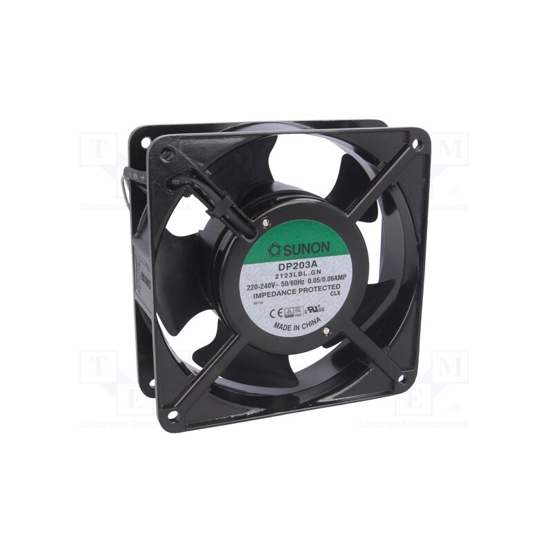 1 pcs x SUNON - DP203A2123LBL.GN - Fan: AC, axial, 230VAC, 120x120x38mm, 122m3/h(±10%), 37dBA, 2150rpm