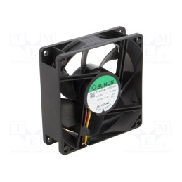 1 pcs x SUNON - EF80251B1-1000U-G99 - Fan: DC, axial, 12VDC, 80x80x25mm, 70m3/h, 33dBA, ball bearing