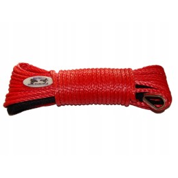 Synthetic rope for winch, 5mm 15m, red