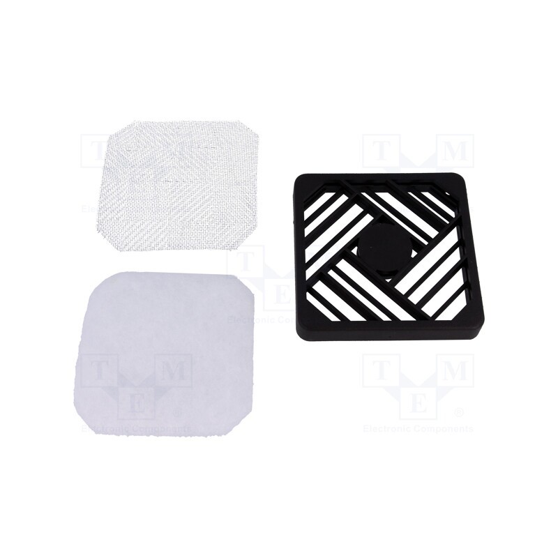 1 pcs x RICHCO - RCP-080-T - Guard, plastic, 80x80mm, screw, with EMI shielding,with filter