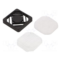 1 pcs x DREMEC - 8GE11CP060 - Guard, 60x60mm, screw, Holes pitch: 50mm, Cover material: plastic