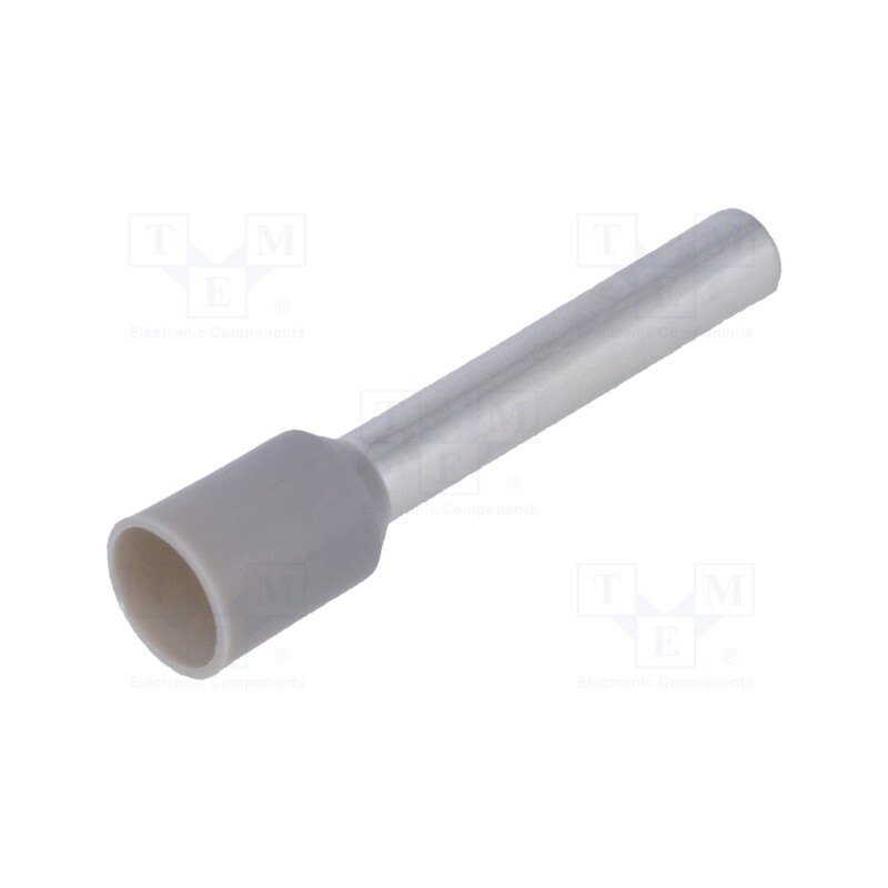 20 pcs x NINIGI - TUL-RI-04018 - Tip: bootlace ferrule, insulated, copper, 4mm2, 18mm, tinned, grey