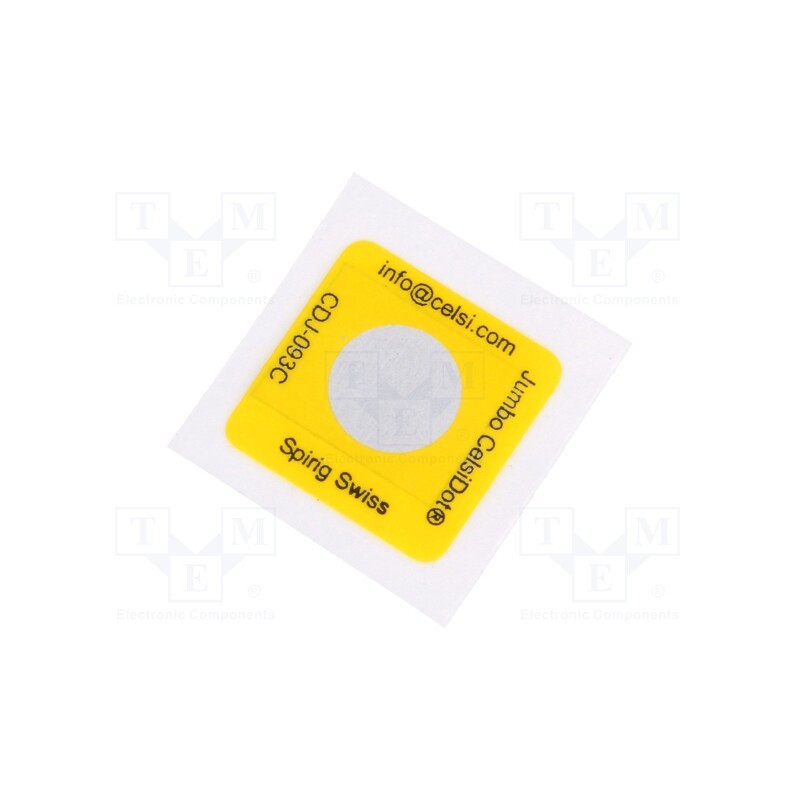 1 pcs x SPIRIG - CDJ-093 - Temperature indicator, 93°C, °C, 19x19mm, Jumbo-CelsiDot