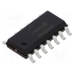 5 pcs x DIODES INCORPORATED - 74HC08S14-13 - IC: digital, AND, Ch: 4, IN: 2, CMOS, SMD, SO14, 2÷6VDC, -40÷150°C, HC