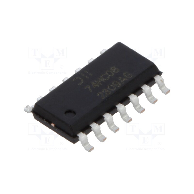 5 pcs x DIODES INCORPORATED - 74HC08S14-13 - IC: digital, AND, Ch: 4, IN: 2, CMOS, SMD, SO14, 2÷6VDC, -40÷150°C, HC