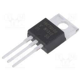 1 pcs x VISHAY - VS-16CTQ100-M3 - Diode: Schottky rectifying, THT, 100V, 8Ax2, TO220AB,