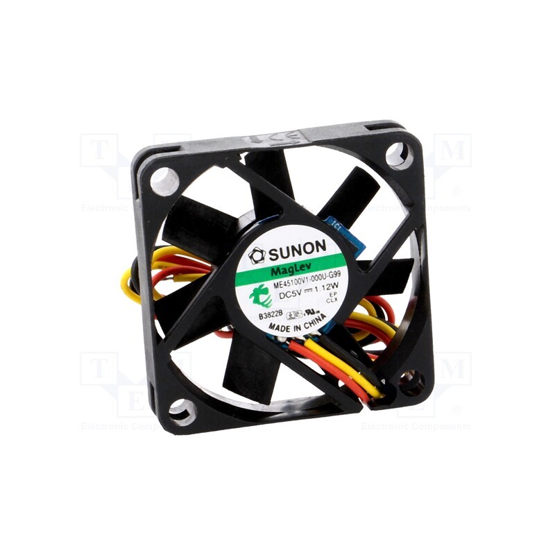 1 pcs x SUNON - ME45100V1-000U-G99 - Fan: DC, axial, 5VDC, 45x45x10mm, 15.63m3/h, 32dBA, Vapo, Out: F type