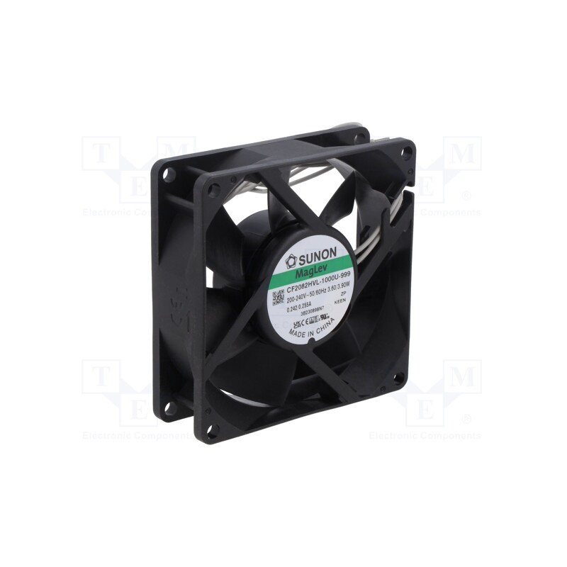 1 pcs x SUNON - CF2082HVL-1000U-999 - Fan: EC, axial, 230VAC, 80x80x25mm, 68.03m3/h, 32dBA, Vapo, 3100rpm
