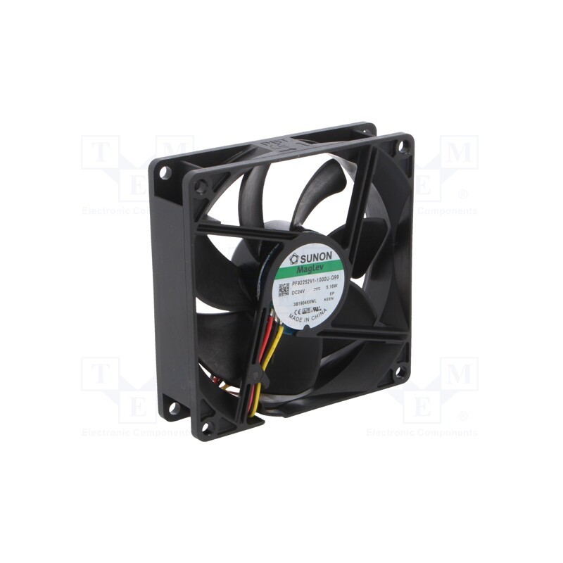 1 pcs x SUNON - PF92252V1-1000U-G99 - Fan: DC, axial, 24VDC, 92x92x25mm, 126.75m3/h, 45.5dBA, Vapo, 24AWG