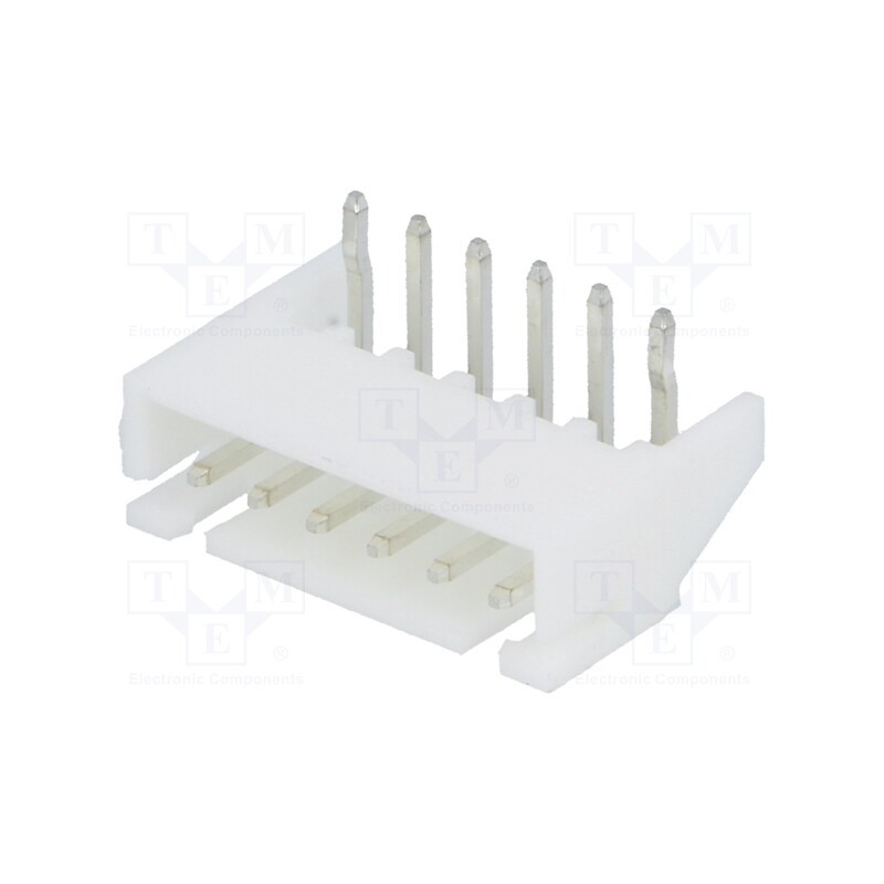 20 pcs x JOINT TECH - A2501WR-6P1 - Socket, wire-board, male, A2501, 2.5mm, PIN: 6, THT, 250V, 3A, tinned
