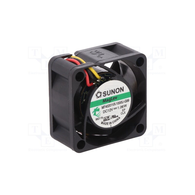 1 pcs x SUNON - MF40201VX-1000U-G99 - Fan: DC, axial, 12VDC, 40x40x20mm, 18.25m3/h, 27.5dBA, Vapo, 8000rpm