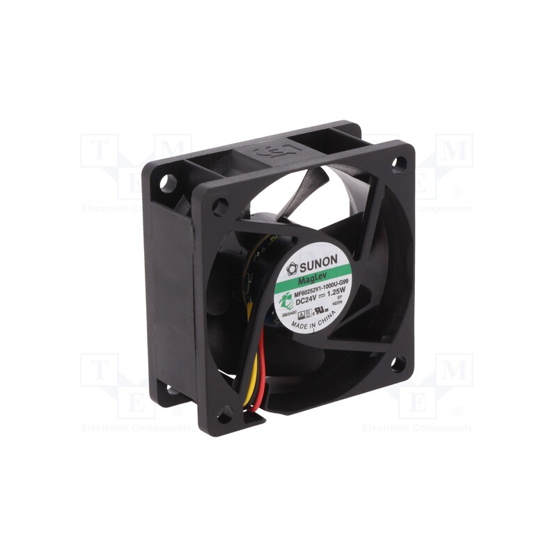 1 pcs x SUNON - MF60252V1-1000U-G99 - Fan: DC, axial, 24VDC, 60x60x25mm, 39.72m3/h, 27dBA, Vapo, 4500rpm