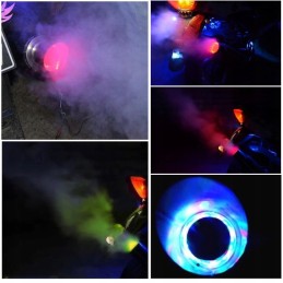 LED exhaust pipe lighting for quad motorcycle